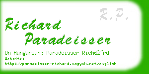 richard paradeisser business card